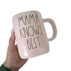 Rae Dunn "Mama Knows Best" Powder Pink Mug